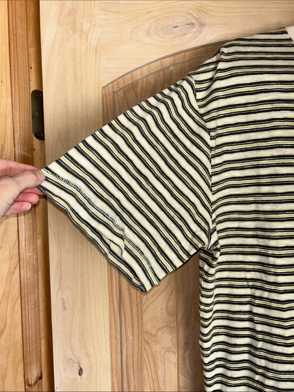 Free People NWOT All Love Striped Pocket Tee Size Small in Tea Combo